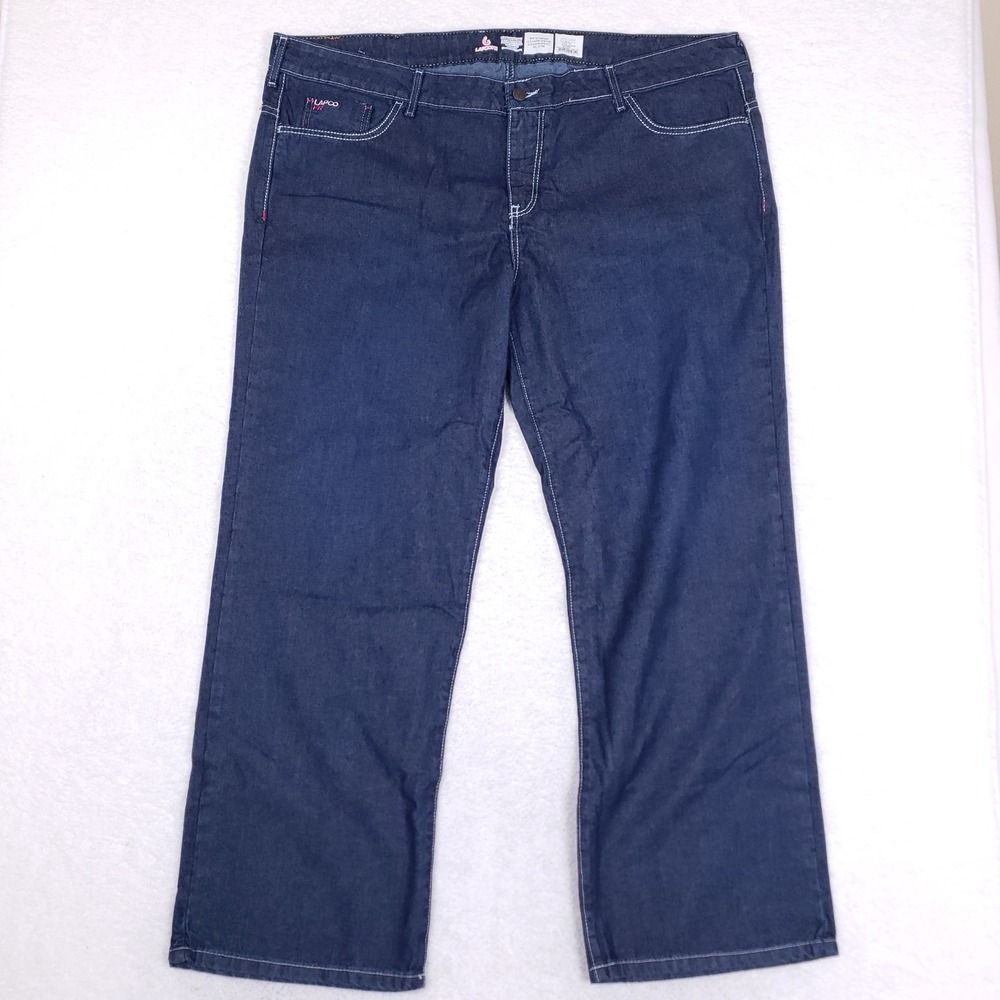 LAPCO FR Flame Resistant Jeans Womens 24 Reg Denim Work‎ Pants Safety Dark Wash